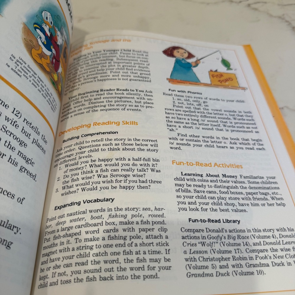 Walt Disney Fun-ToRead Library Vol 19 Road to Reading Parents Guide 1986 Vintage - Picture 5 of 6
